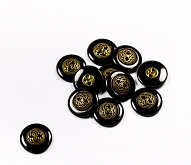 Rim Brass Button Size 30l x10 Black